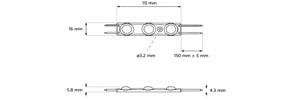 3led module 1.5w 160°
