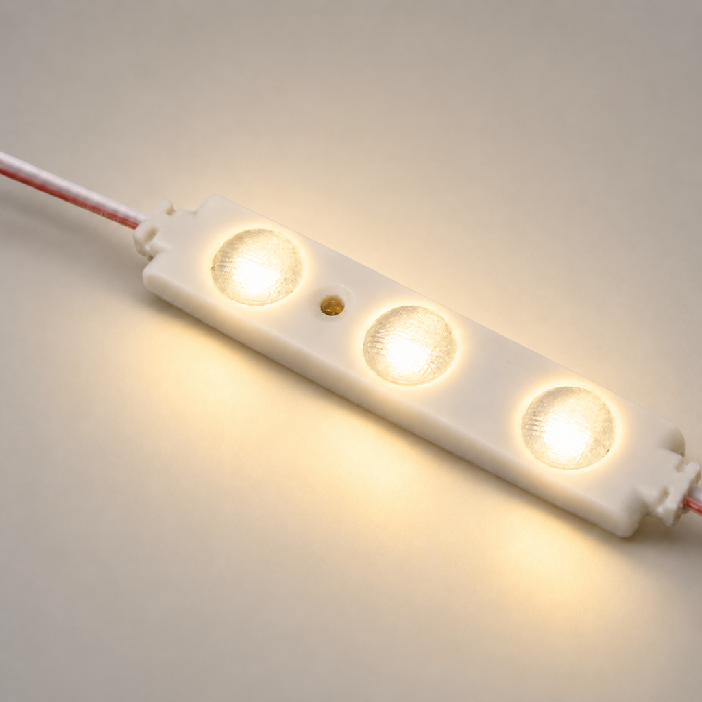 led module – 3 chip / 160° / 1.5w / 12v / 4000k / warm white / 3 year warranty