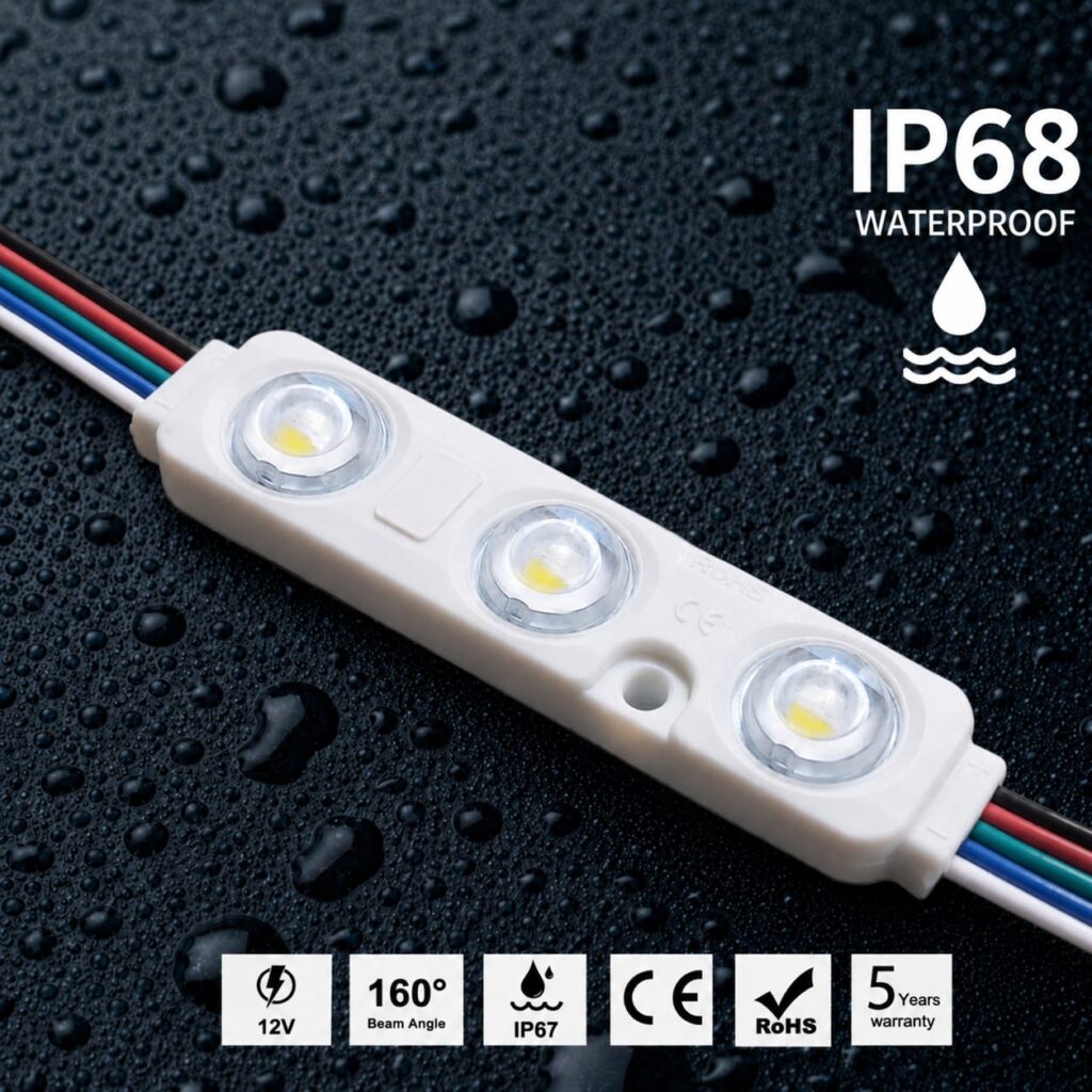 led module – 3 chip / 160° / 0.72w / 12v / rgbw / 3 year warranty