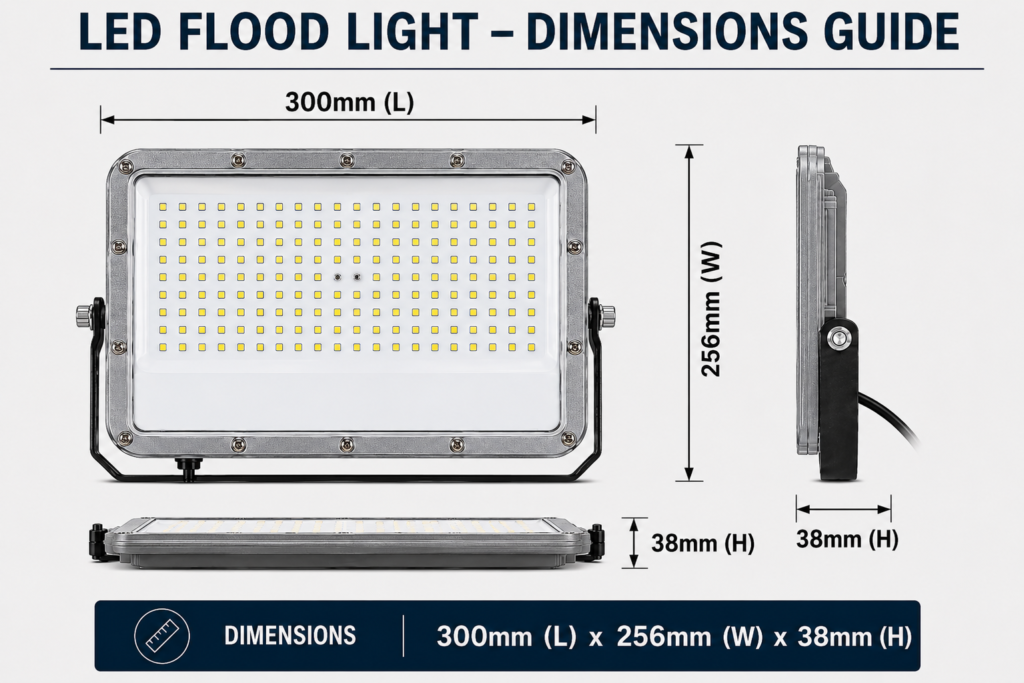 led flood light 150w premier coastal range / 16 500 lumens / area 700 m² / 6000k daylight / 120° angle