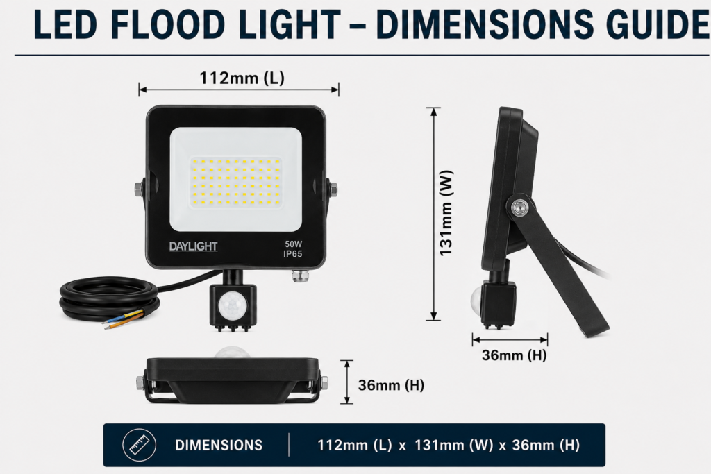 led flood light / 30w / motion sensor / 3300lm / 6500k / 3 year warranty