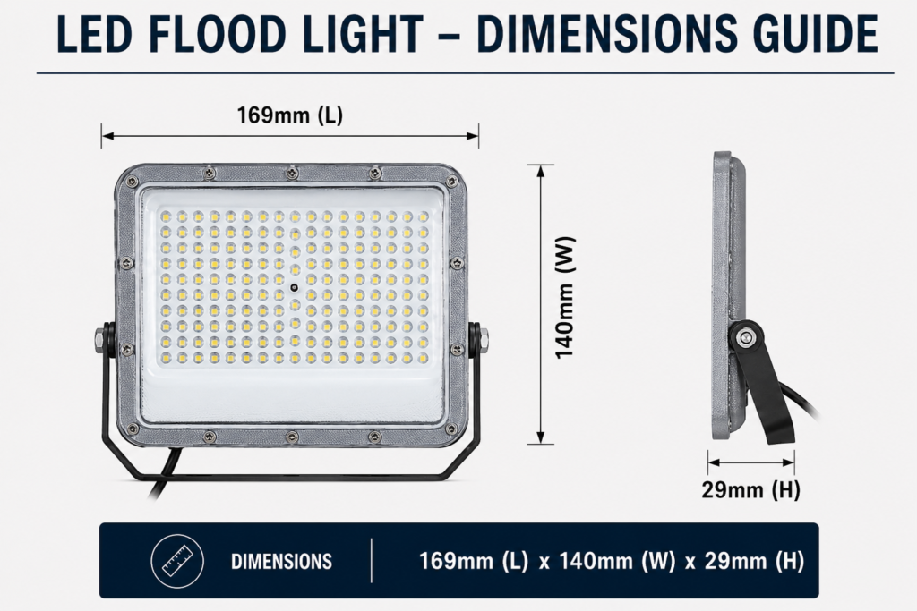led flood light 30w premier coastal range / 3300 lumens / area 100 m² / 6000k daylight / 120° angle