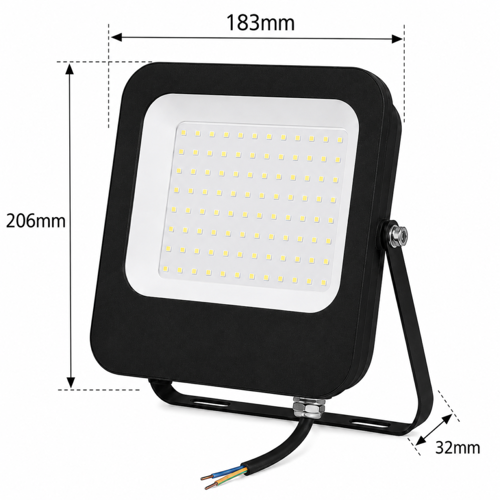 led flood light 50w prime day night range / 5000 lumens / area 250 m² / 6000k daylight / 120° angle