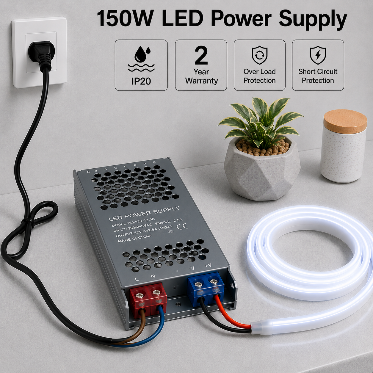 led power supply 150 watt 24 volt