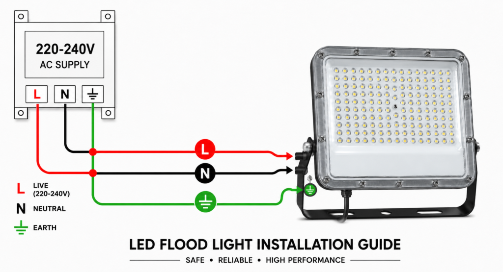 led flood light 50w premier coastal range / 5500 lumens / area 250 m² / 6000k daylight / 120° angle