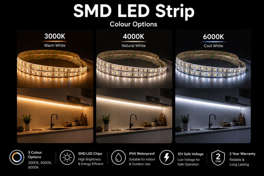 14.4w 12v ip65 outdoor strip light (10mm)