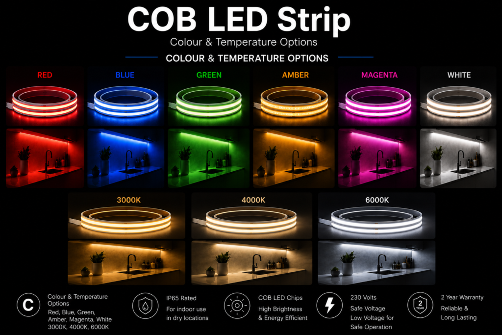 10w 230v ip65 dyce single colour smd strip light
