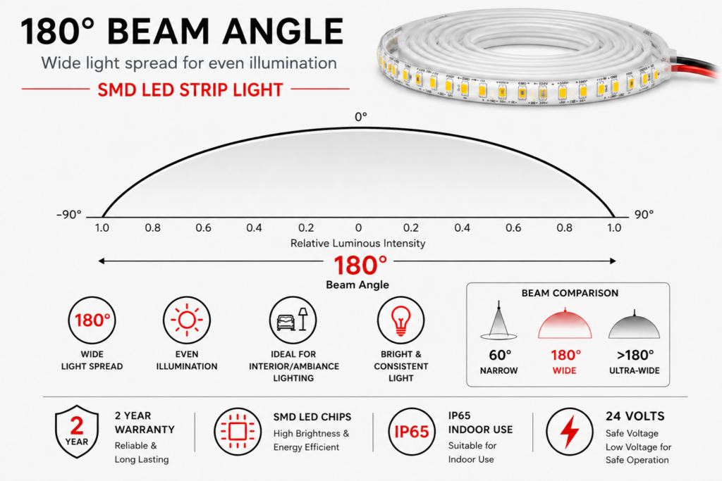 10w 24v ip65 dyce cob dotless strip light