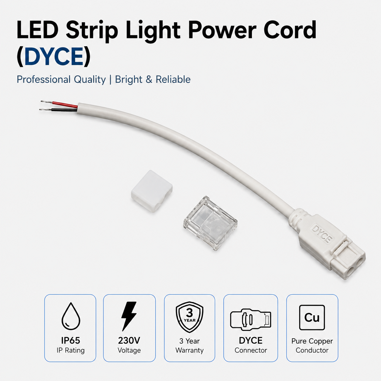 dyce quick connector with wire 0.5m2