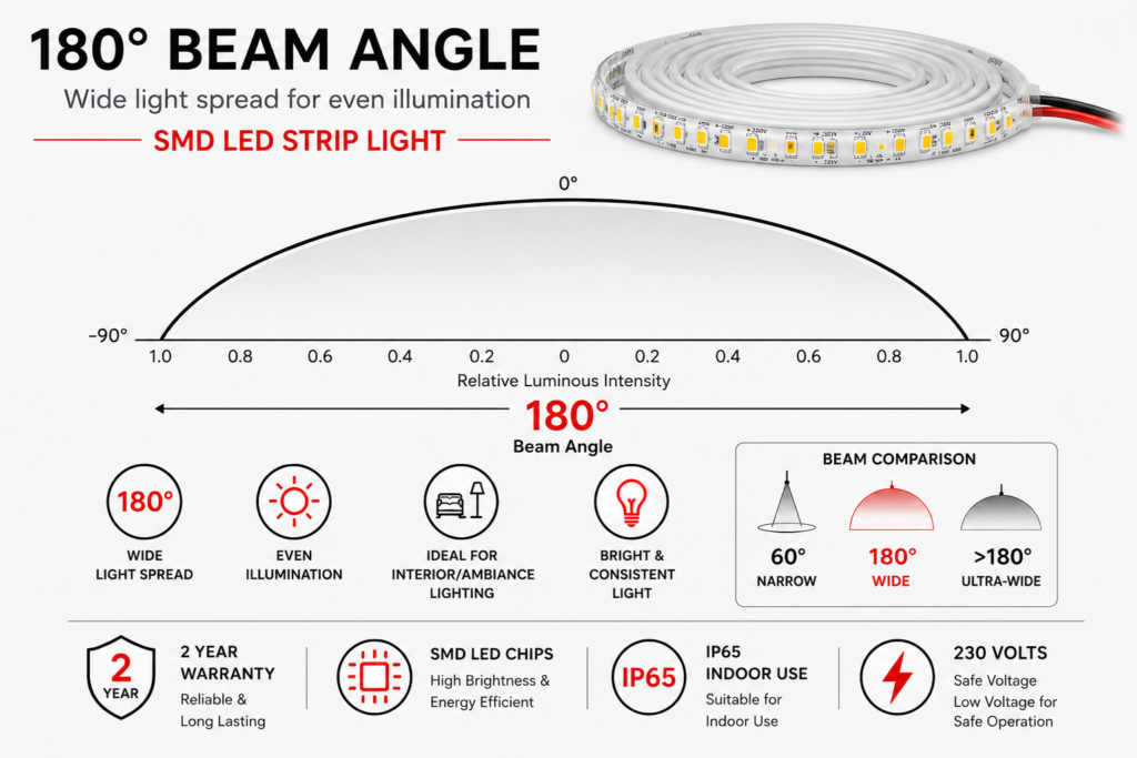 10w 230v ip65 dyce cob dotless strip light