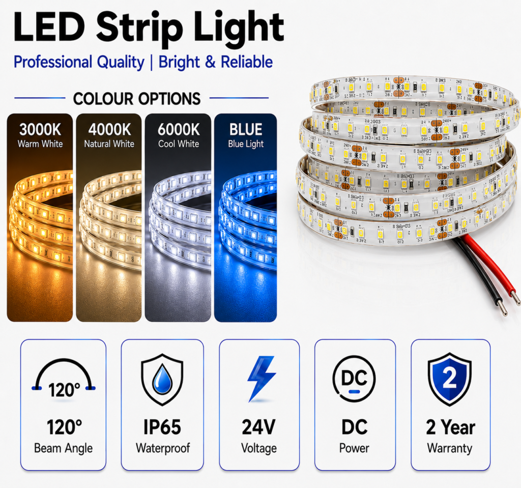 10w 24v ip65 outdoor strip light (10mm)