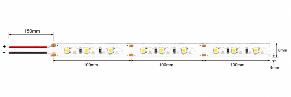 18w 24v ip20 strip light rgb+nw (10mm)