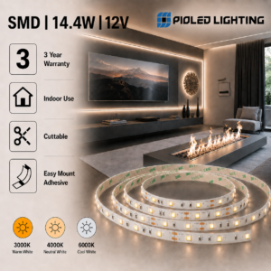 14.4w 12v ip20 strip light (10mm)