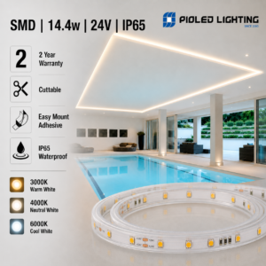 14.4w 12v ip65 outdoor strip light (10mm)