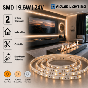 9.6w 24v ip20 strip light (8mm)