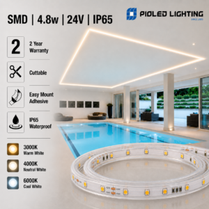 4.8w 24v ip65 outdoor strip light (8mm)