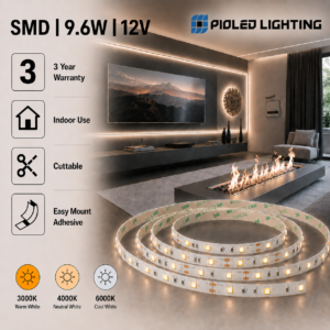 9.6w 12v ip20 strip light (8mm)