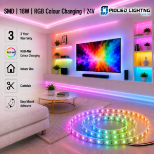 18w 24v ip20 strip light rgb+nw (10mm)