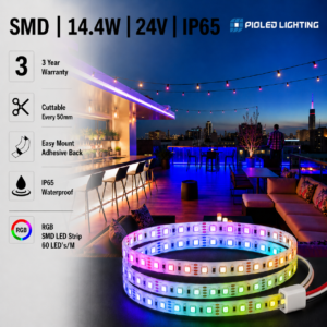 14.4w 12v ip65 outdoor strip light (10mm)