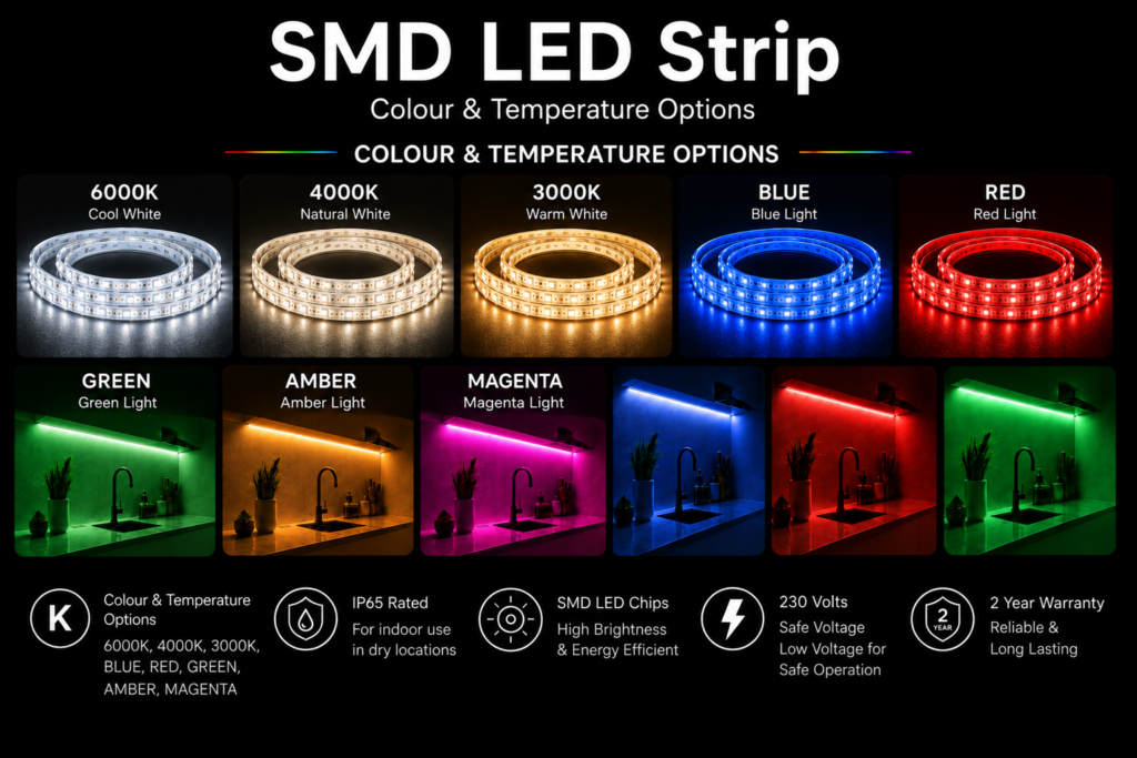 10w 230v ip65 dyce cob dotless strip light