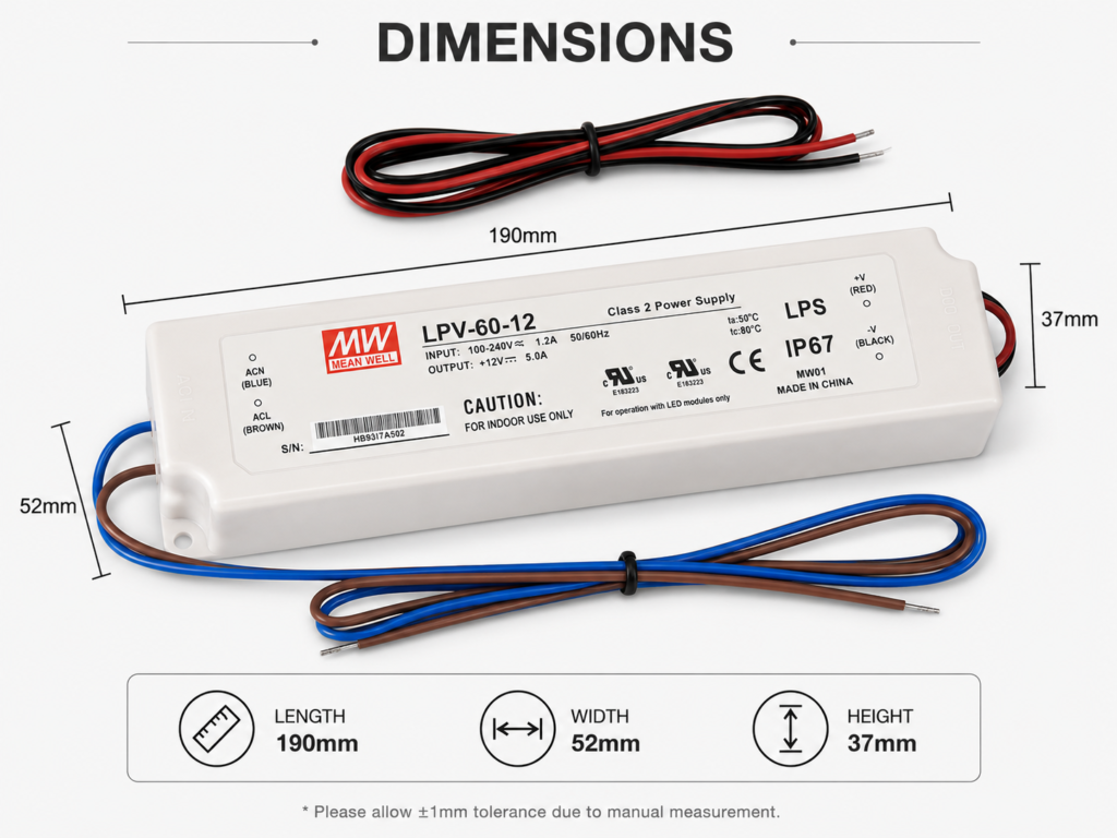 12v driver | power supply | transformer | 100 watt | 3 year warranty